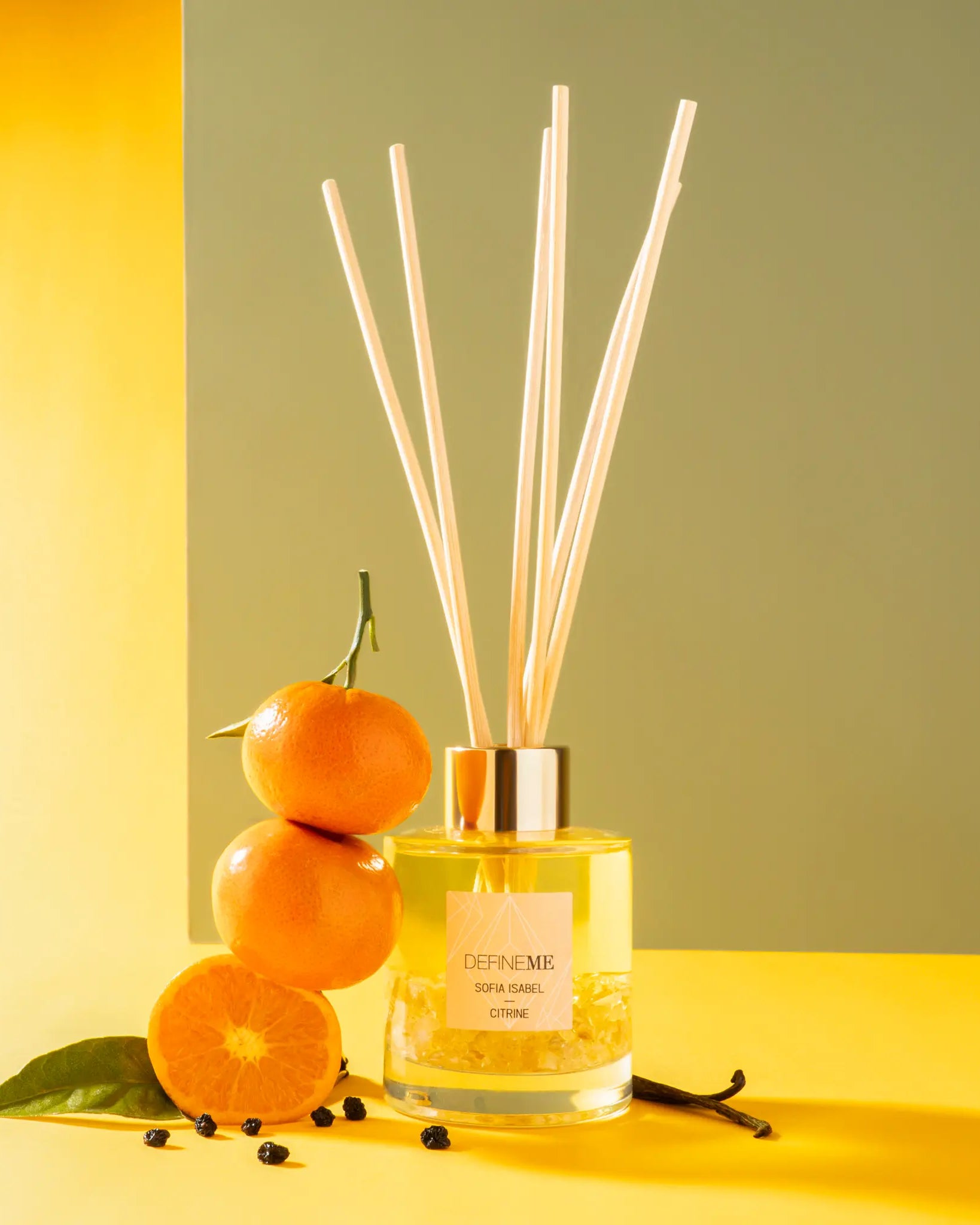 DefineMe Sofia Isabel - Citrine Crystal Infused Reed Diffuser