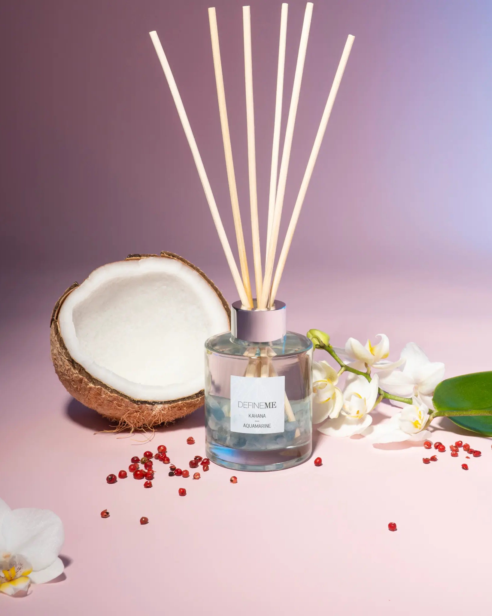 DefineMe Kahana - Aquamarine Crystal Infused Reed Diffuser