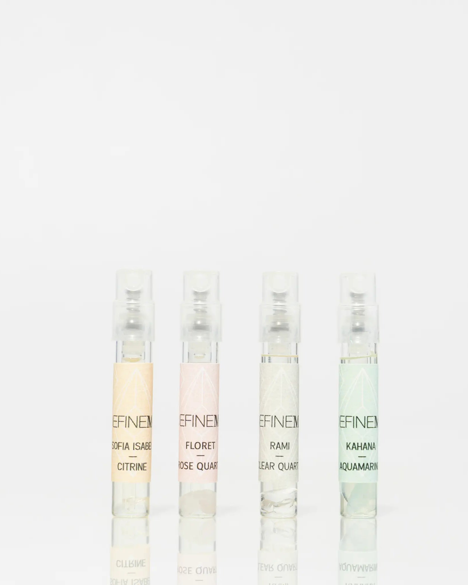 Crystal infused perfume samples - DefineMe Fragrance