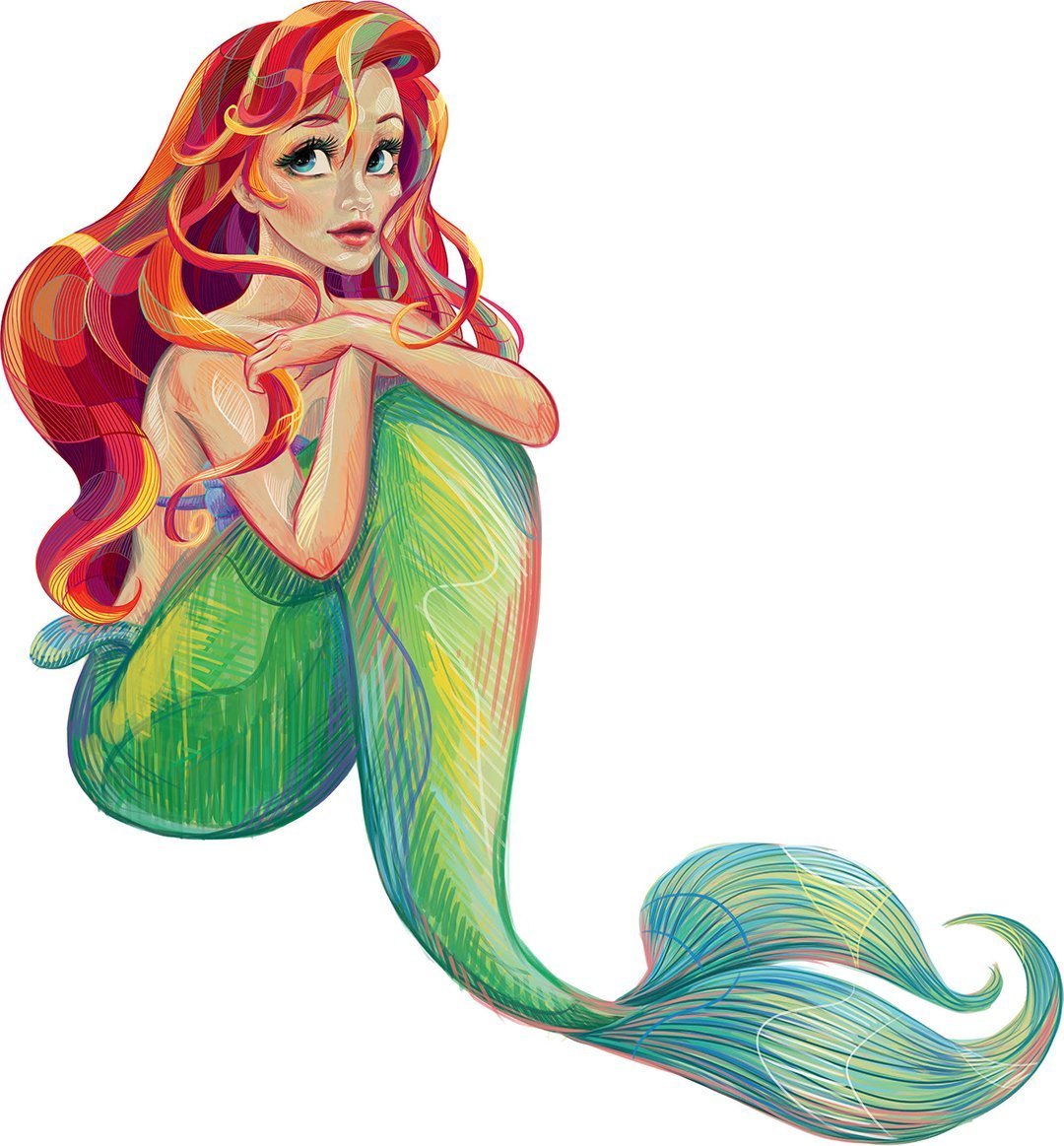 Disney Little Mermaid Ariel 30th Birthday Mermaid Sketch Digital Art by  Jothaw Chris - Fine Art America