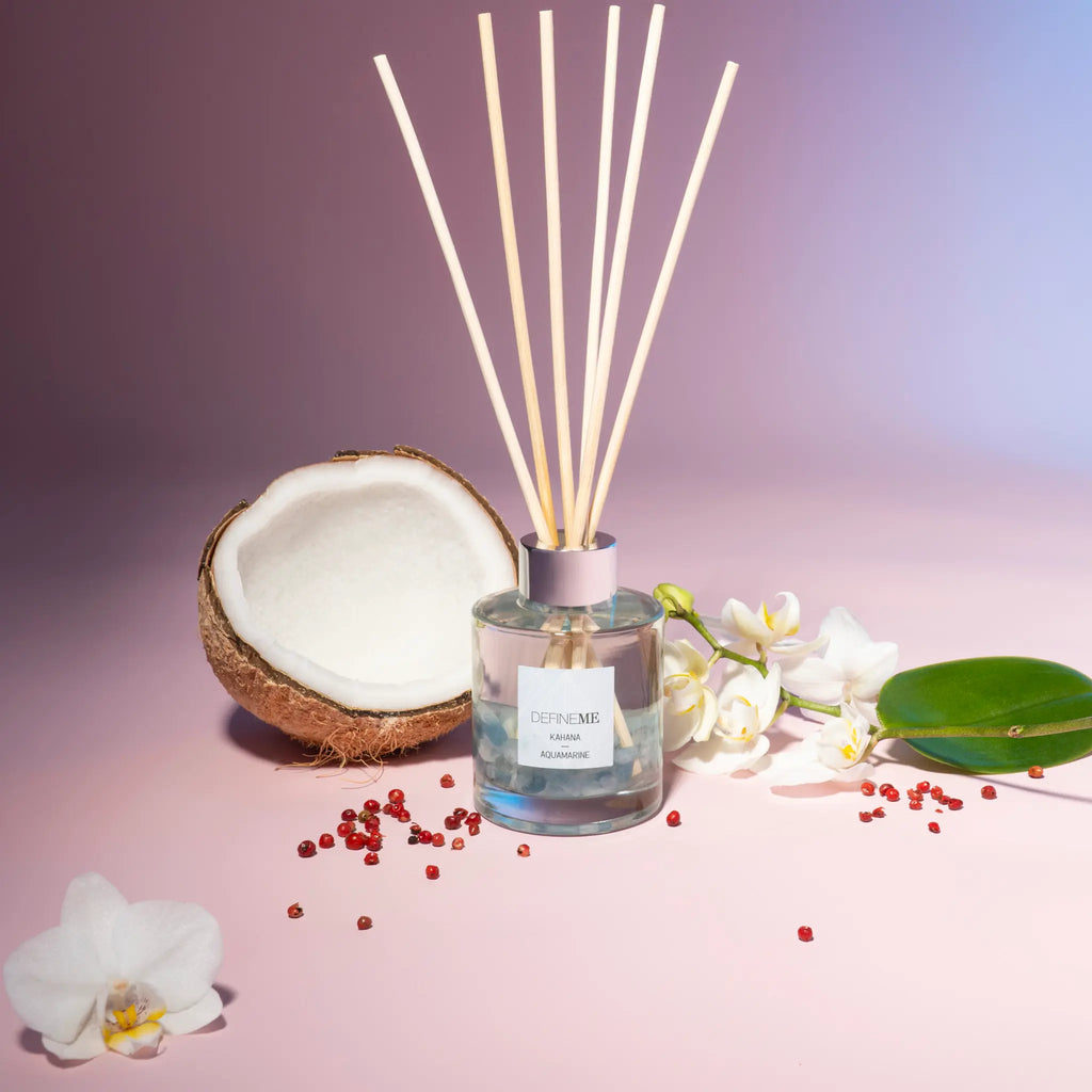 DefineMe Kahana - Aquamarine Crystal Infused Reed Diffuser