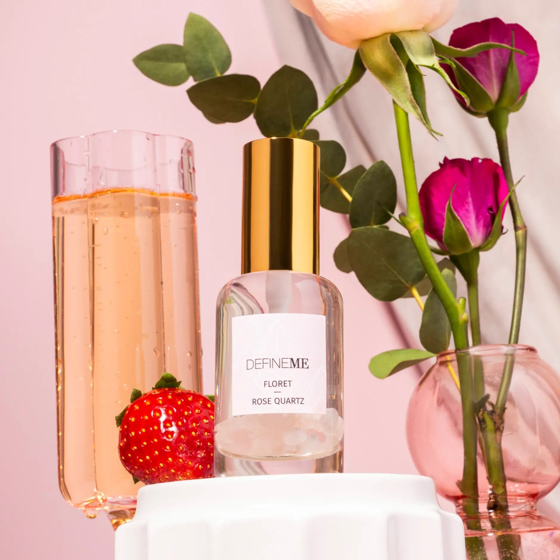 DefineMe Floret - Rose Quartz crystal infused perfume